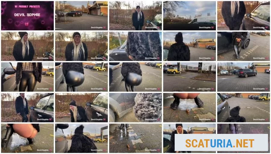 Devil Sophie - Park shit at McDonalds - the sausage had to get out (UltraHD 4K / 339 MB) - ScatUria