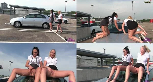 Lara-CumKitten - Mega Dreist - Geile Büroschlampen pissen Public aufs Auto (Full HD / 66.08 MB)  2025
