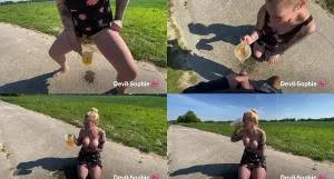 Devil Sophie - Yellow and horny The extreme piss cocktail! Can I get it all down (UHD / 1.24 GB)  2025