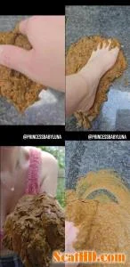 PrincessBabyLuna - Pooping Outside and Playing With It (FullHD 1080p / Pee)
