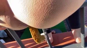 Linda aka VeganLinda - Crazy Shit On Rooftop-Railing (Desperation) (HD 720p / Solo, Poop)