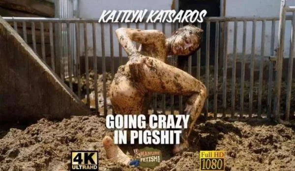Going Crazy In Pigshit (FullHD 1080p / Pig Shit, Natural Tits)
